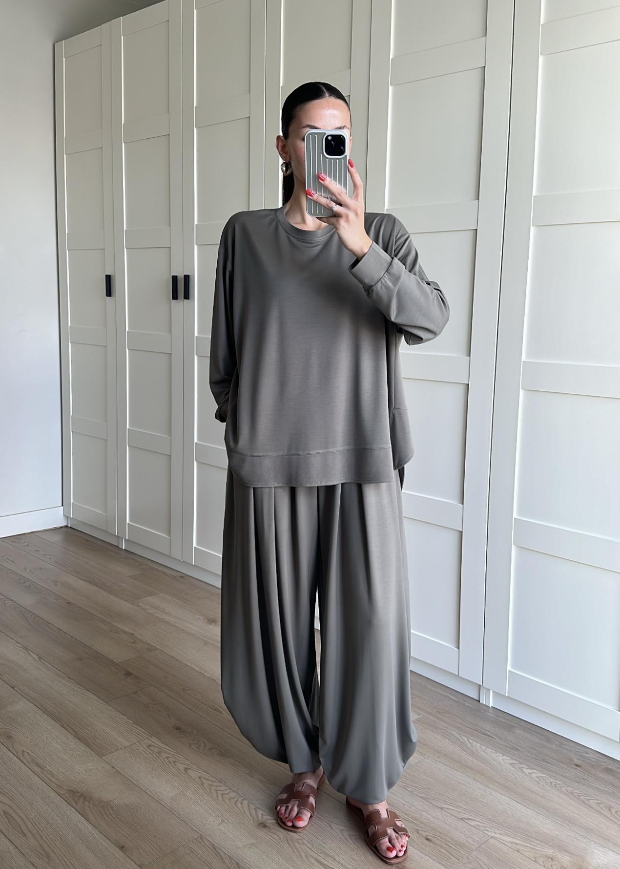 Şalvar Pantolonlu Modal Takım