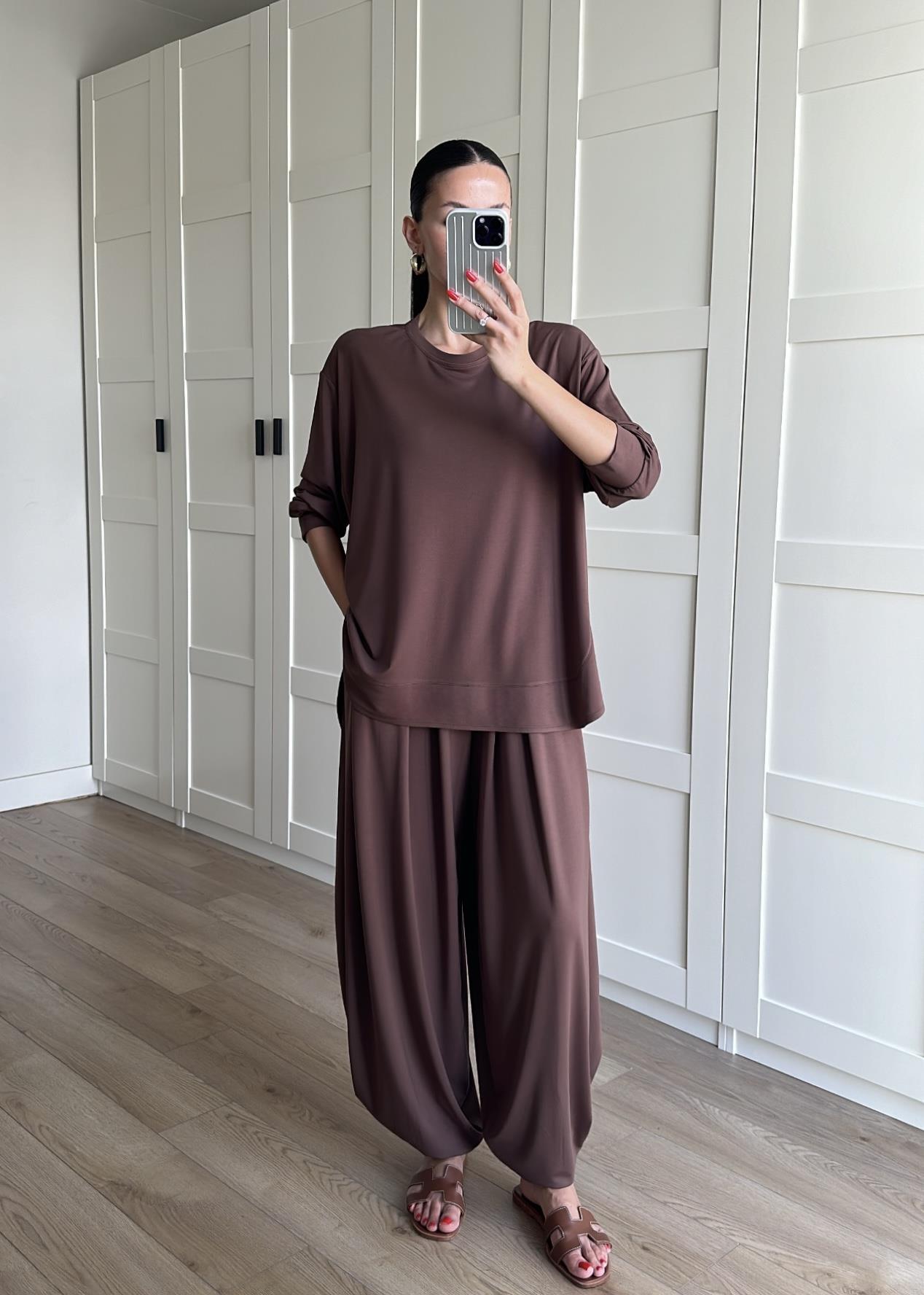 Şalvar Pantolonlu Modal Takım