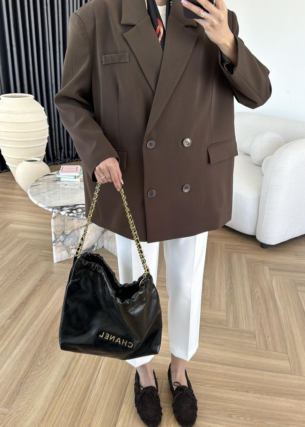 Dört Düğmeli Oversize Ceket