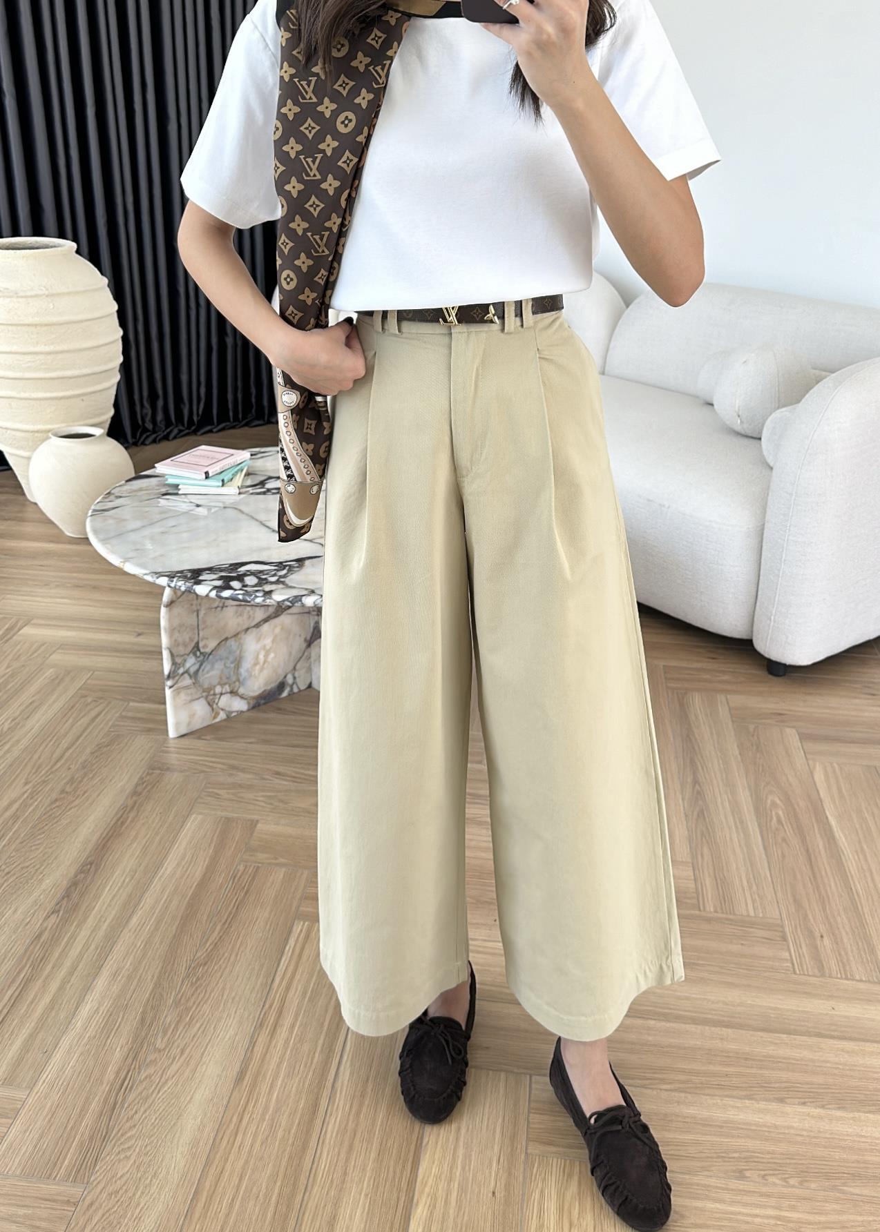 Gabardin Geniş Paça Pantolon