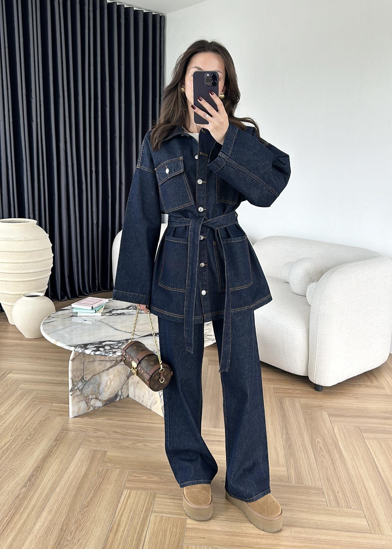 Dört Cepli Denim Takım