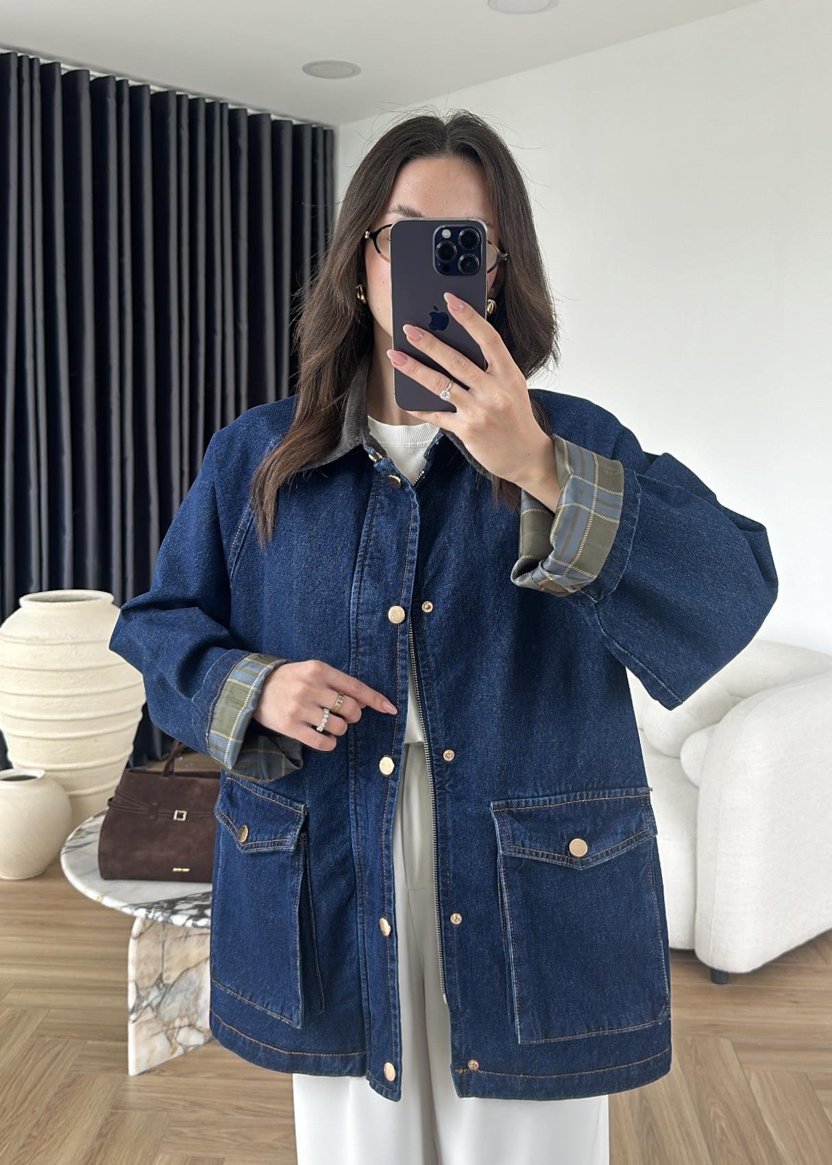 Elza Ekoseli Denim Ceket