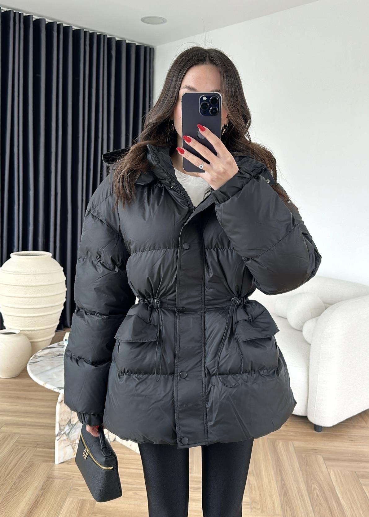 Beli Ayarlanabilir Lastikli Şişme Mont