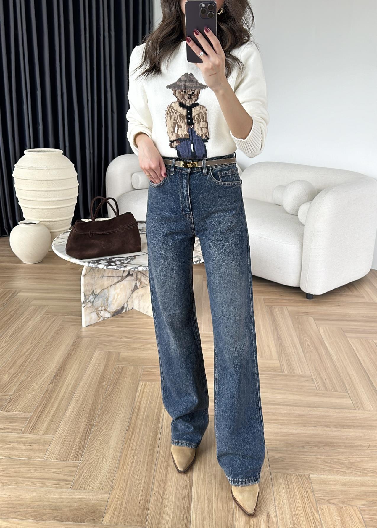 Straight Paça Dikişli Jean