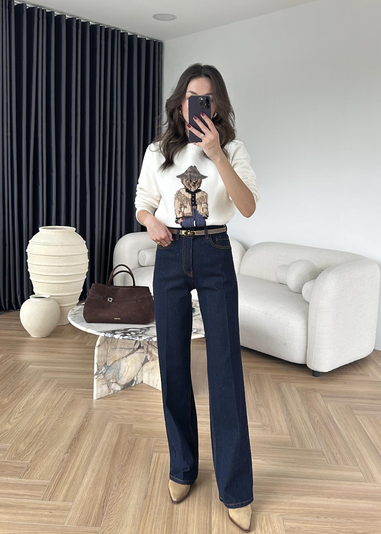 Ütü İzli Düz Jean