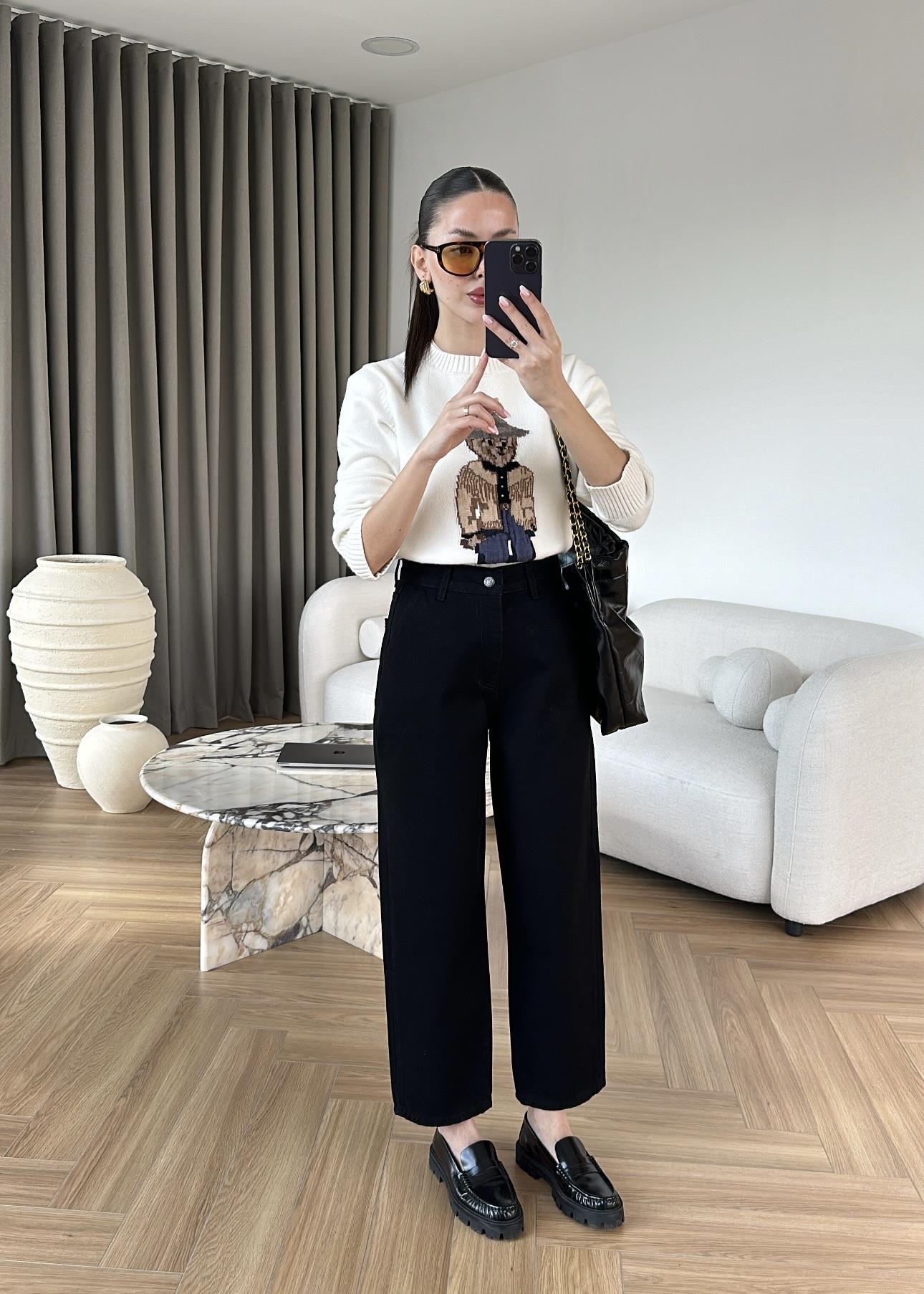 Paçası Dikişli Balon Mom Jean
