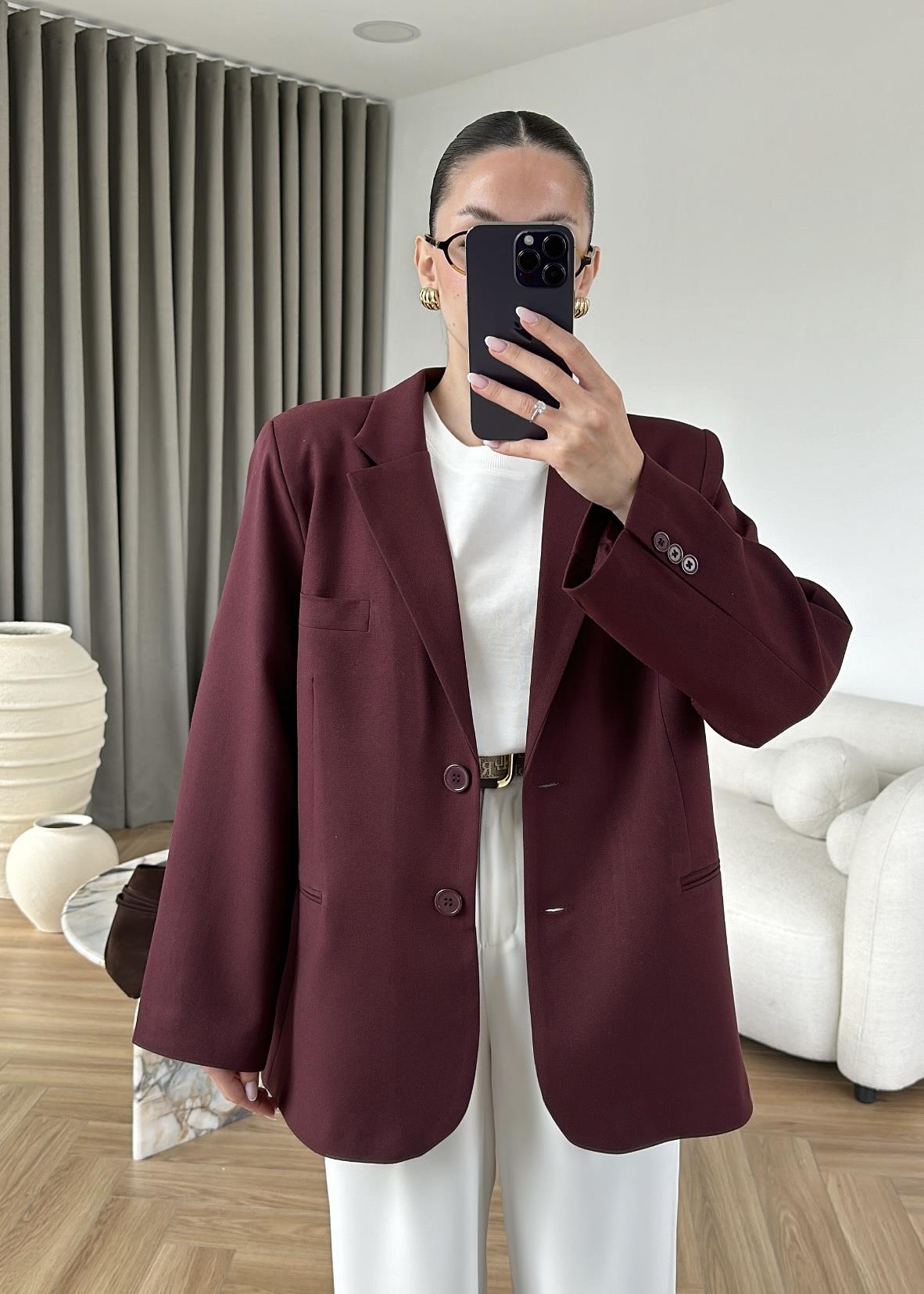Maya Düz Blazer Ceket