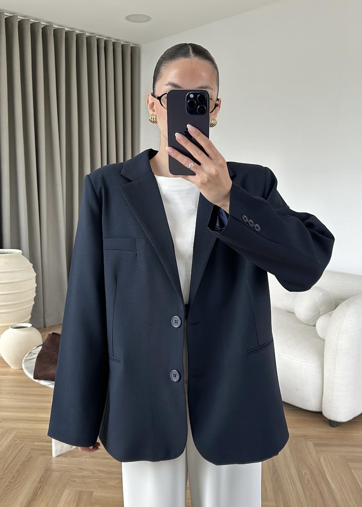 Maya Düz Blazer Ceket