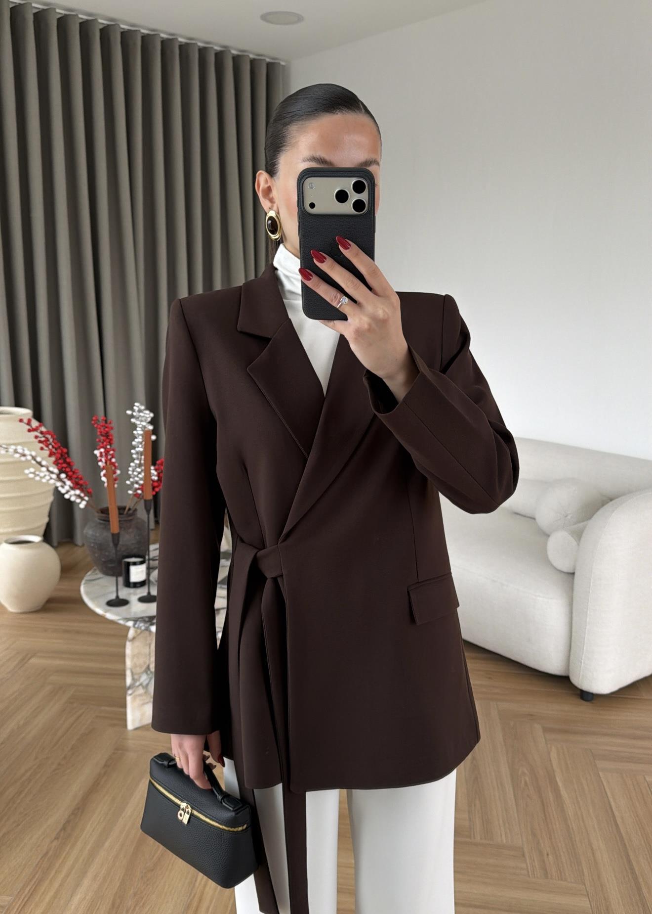 Mira Yandan Bağlamalı Blazer