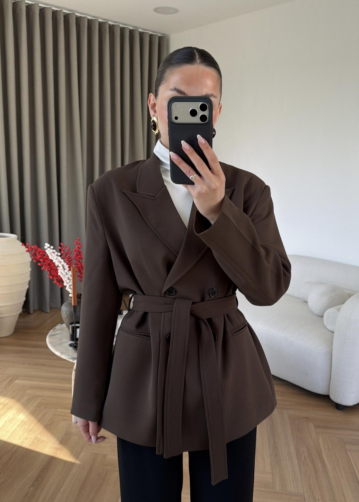 Clara Bağlamalı Ceket