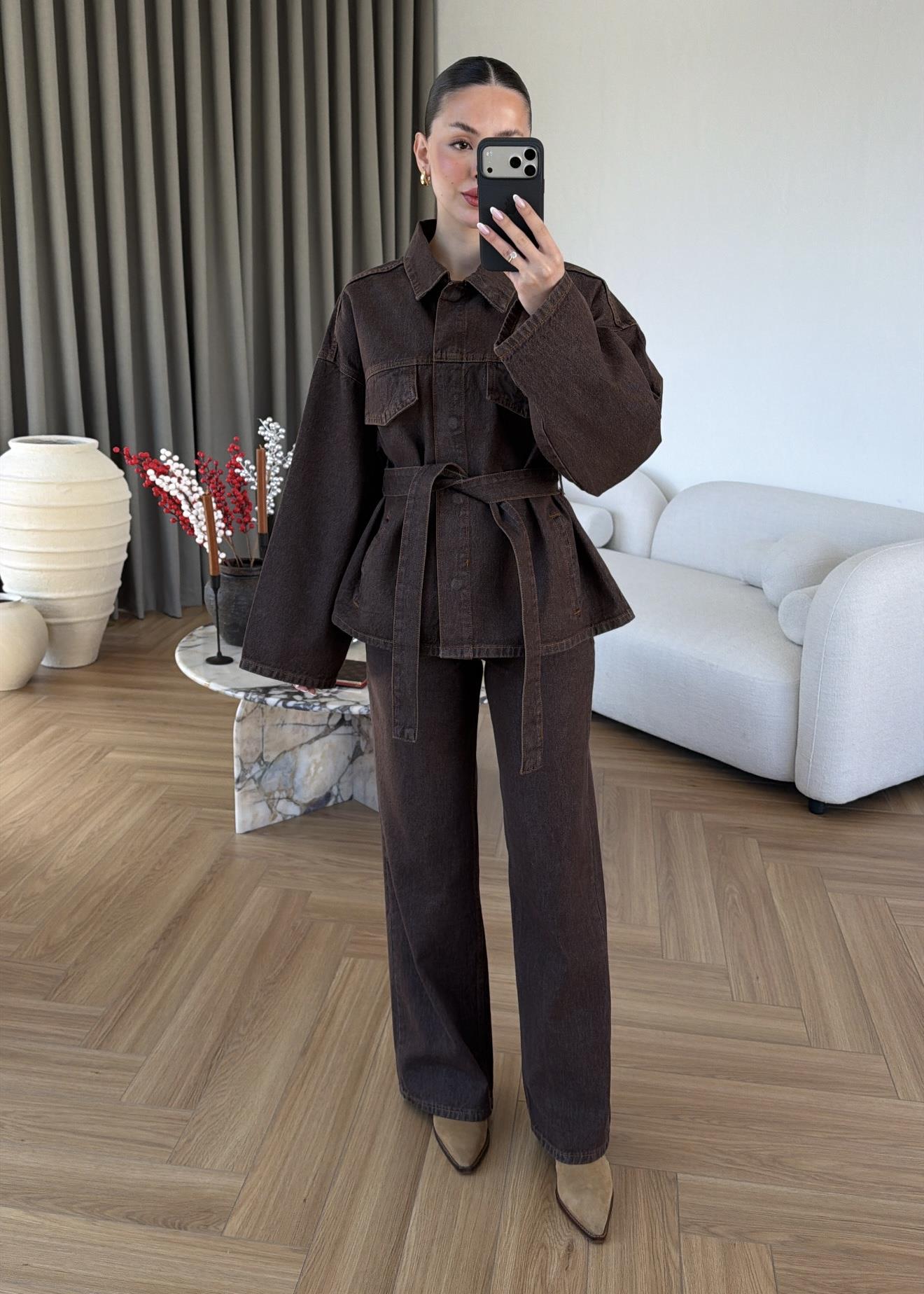 Elena İkili Denim Takım