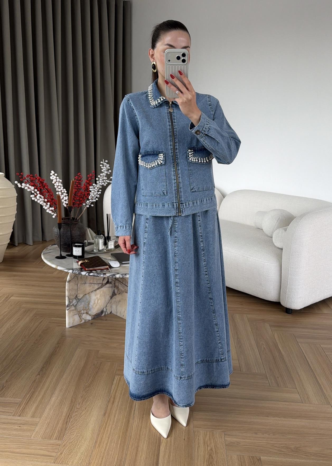İncili Denim Takım