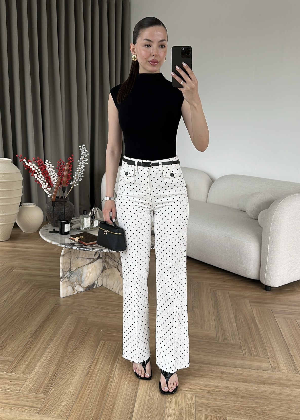Kemerli Puantiyeli Jean