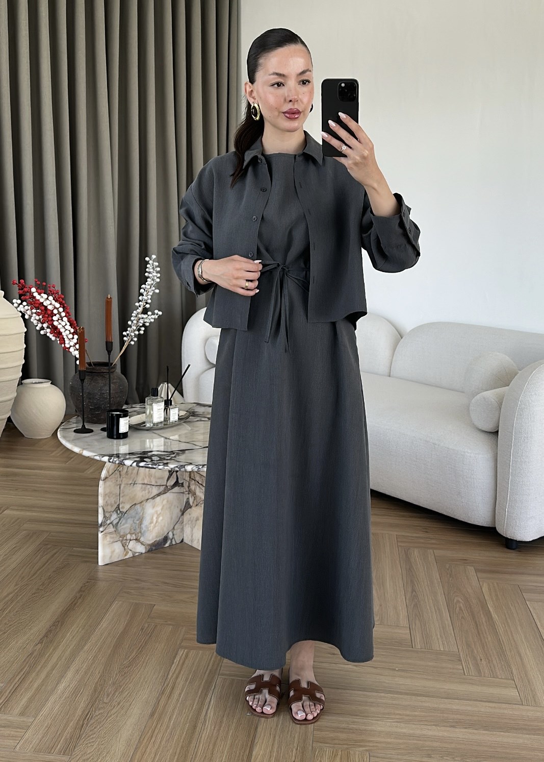 Gömlek Elbise Tensel Takım
