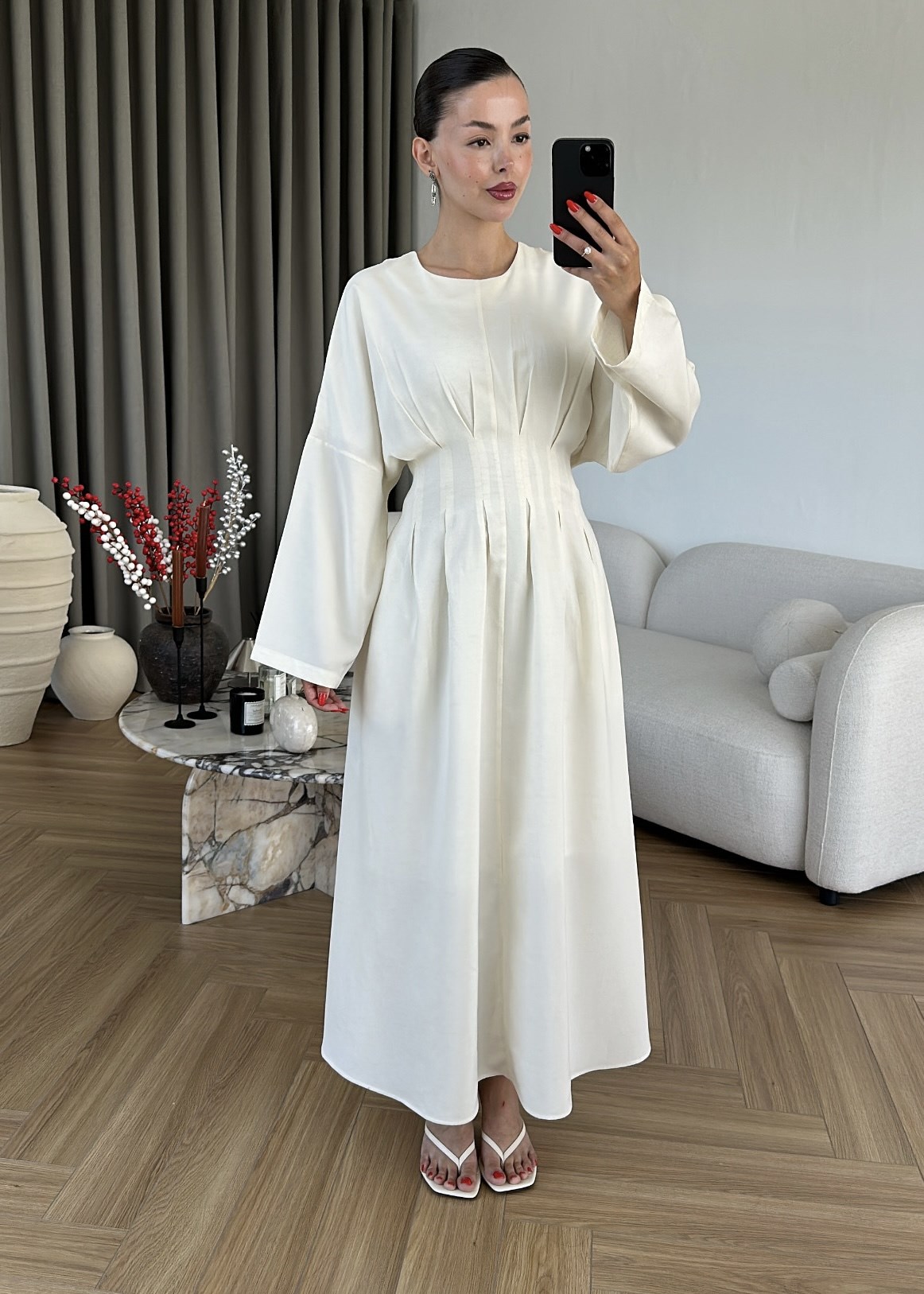 Beli Korse Detaylı Elbise