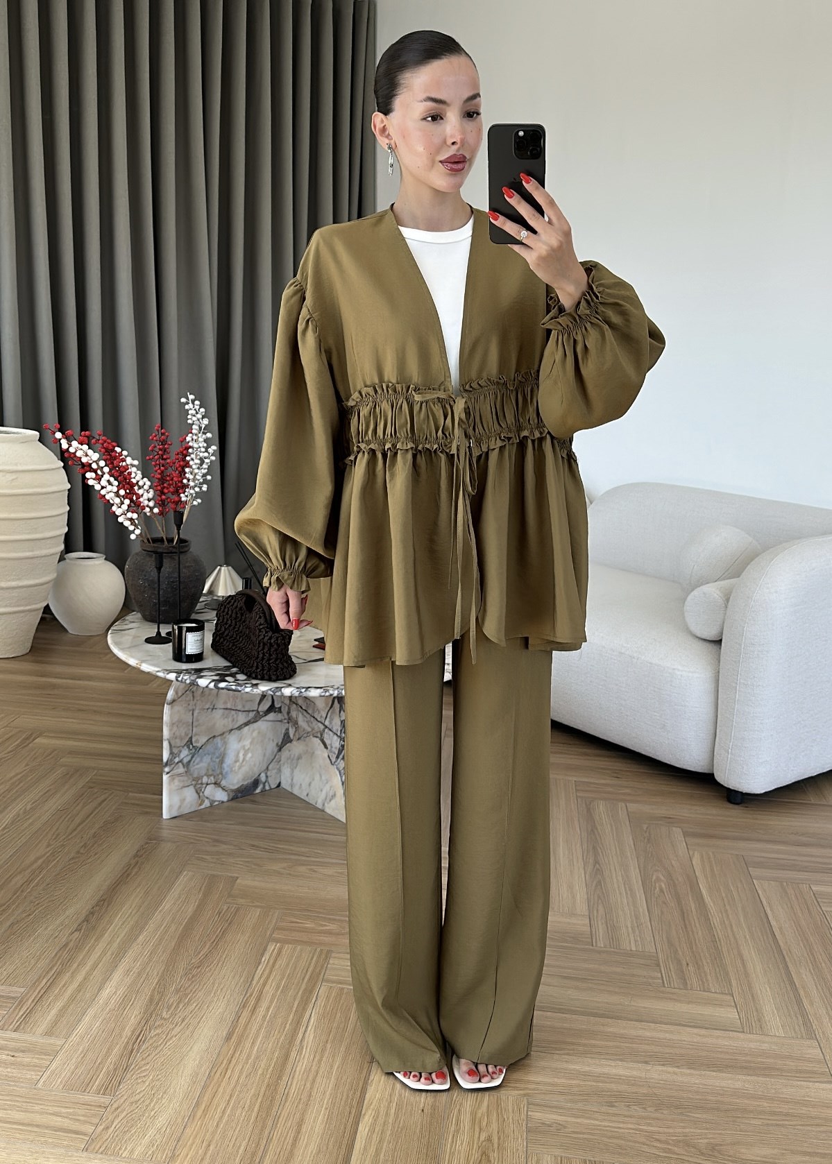 Robalı Kimono Ceket Takım