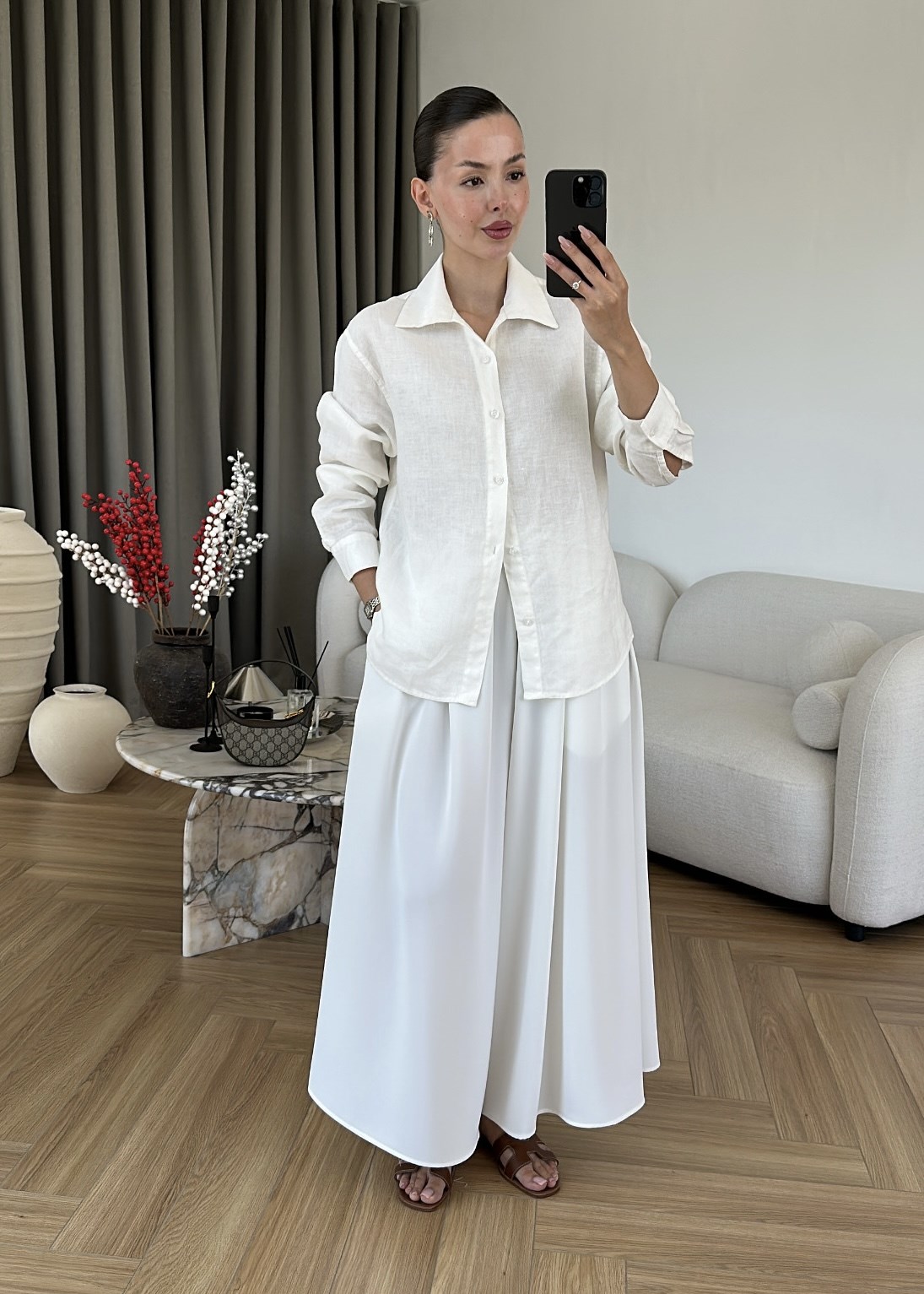 Etekli Krep Pantolon