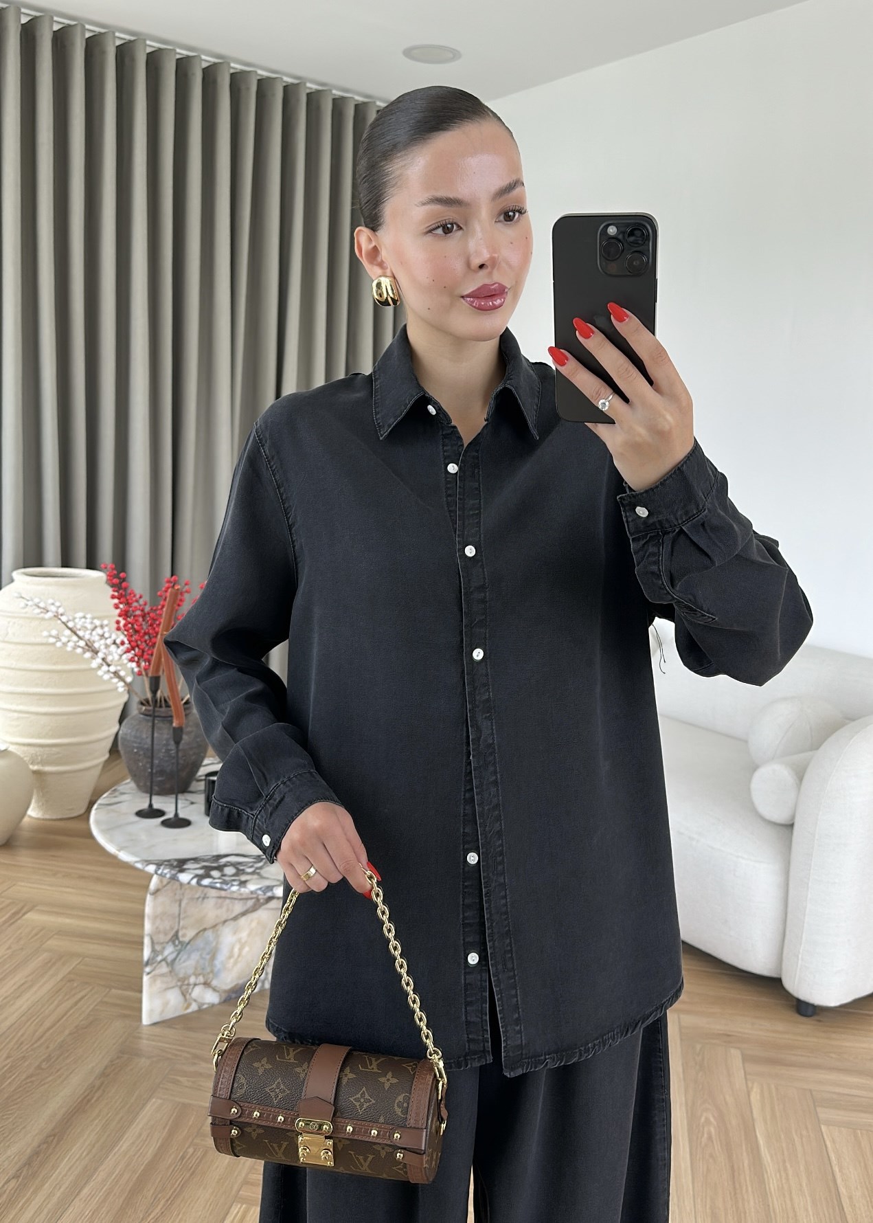 Liora Denim Tensel Gömlek