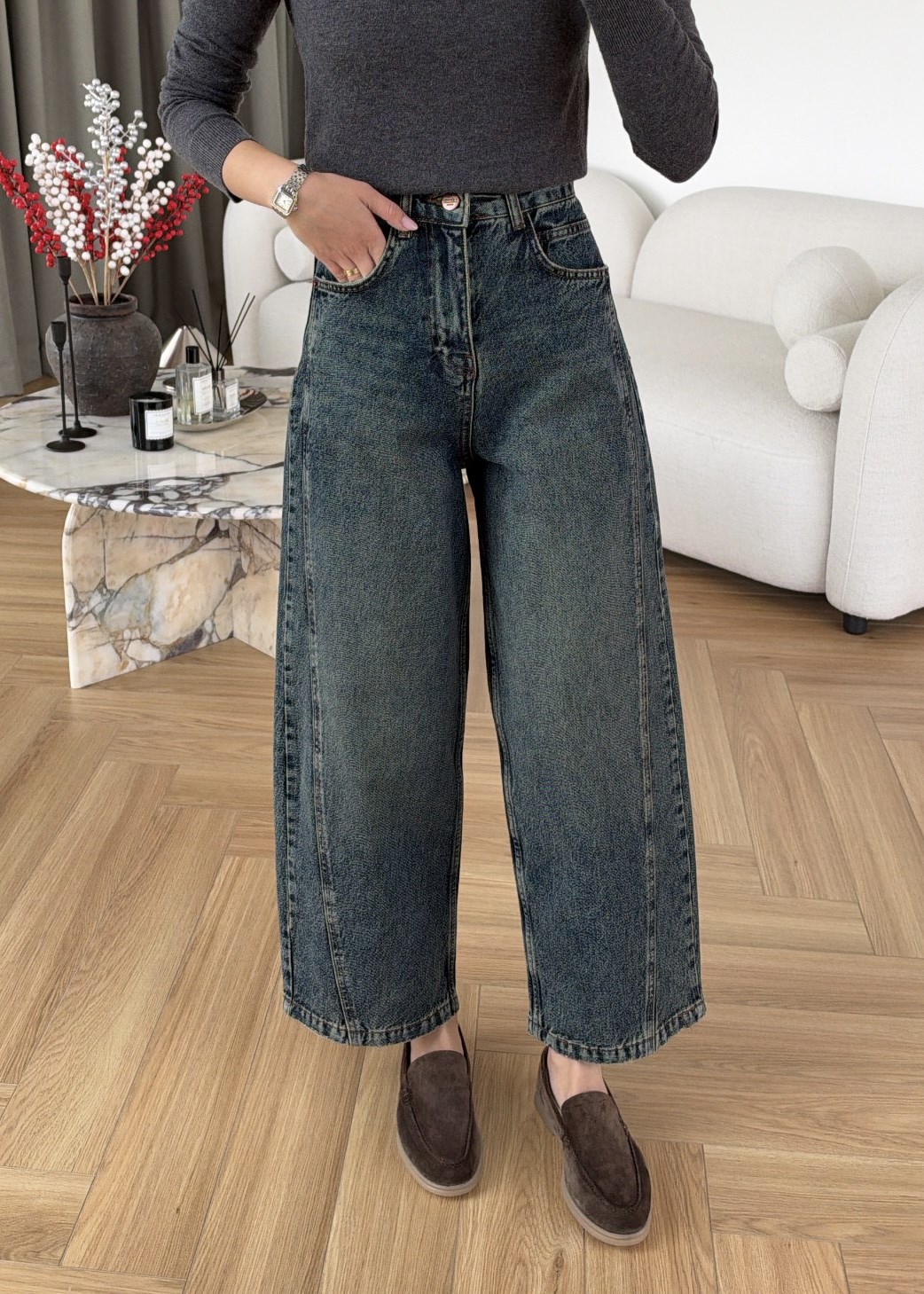 Barrel Parçalı Jean