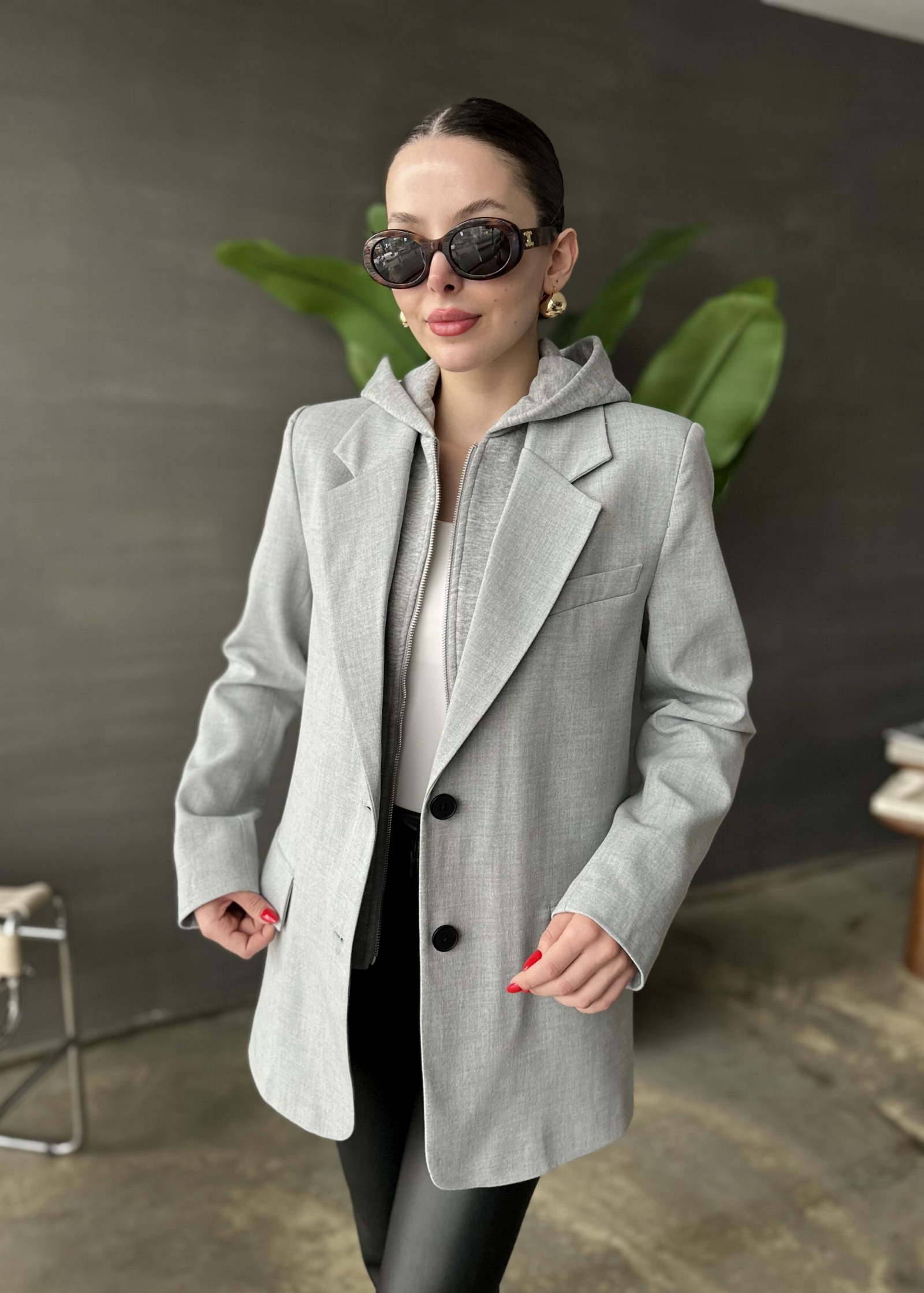 Kapüşon Detaylı Blazer