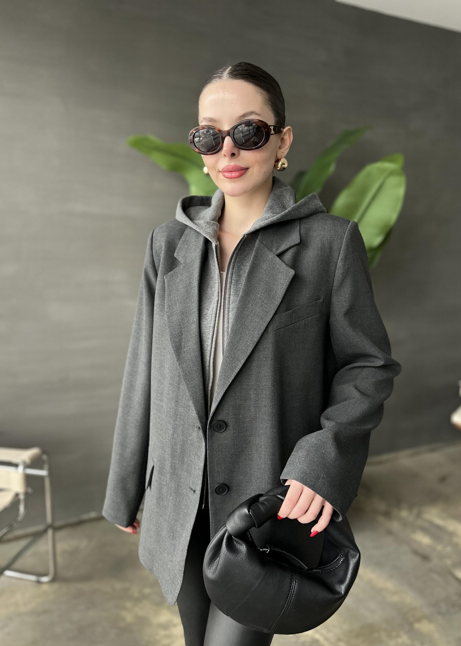 Kapüşon Detaylı Blazer