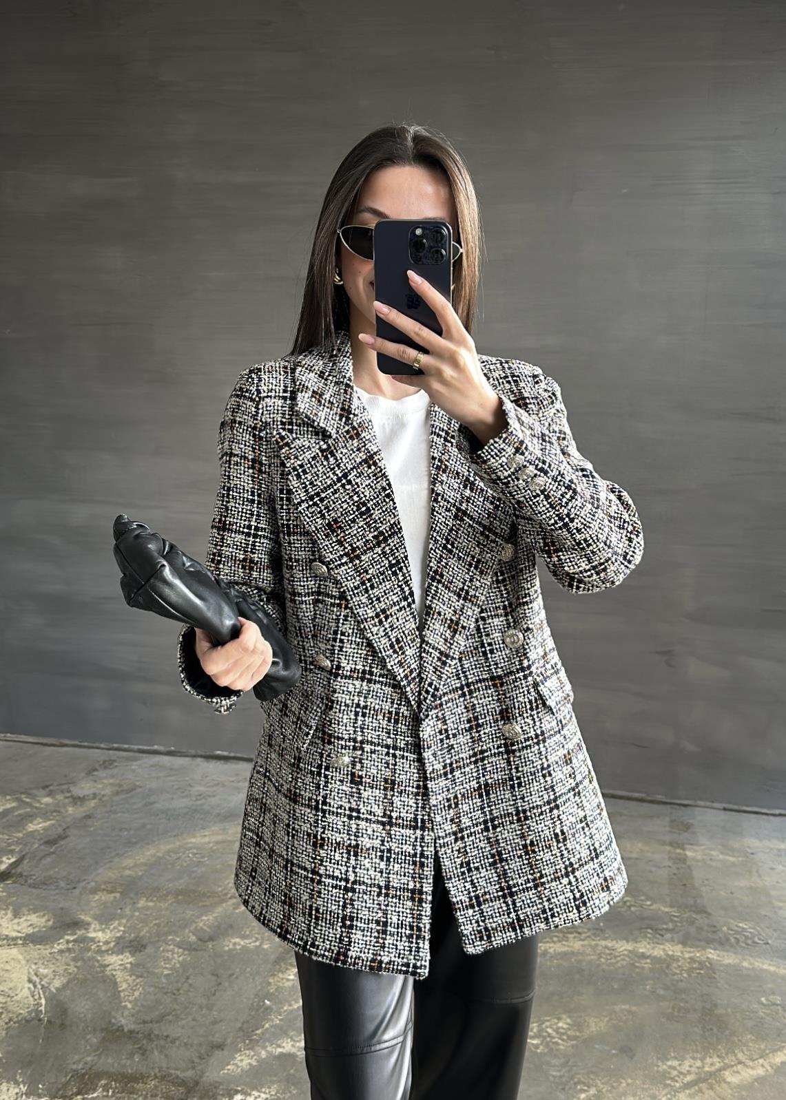 Tüvit Sim Geçişli Blazer
