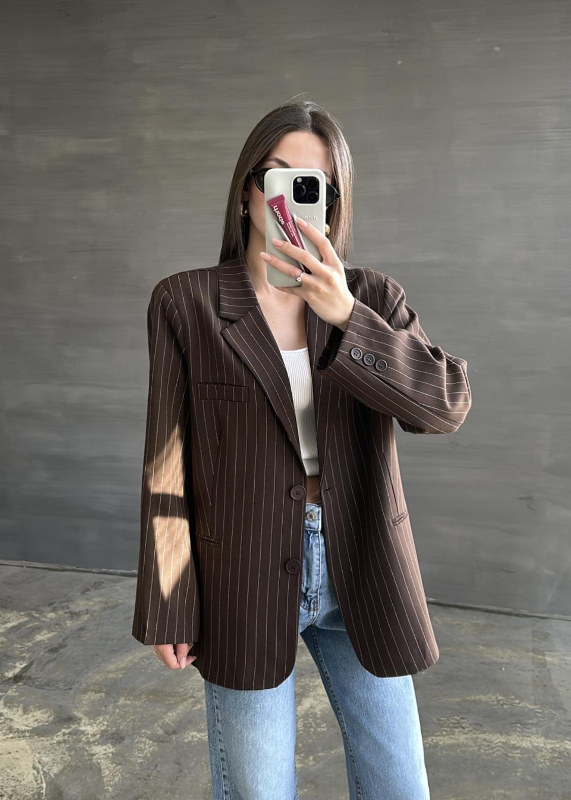 Çizgili Premium Blazer
